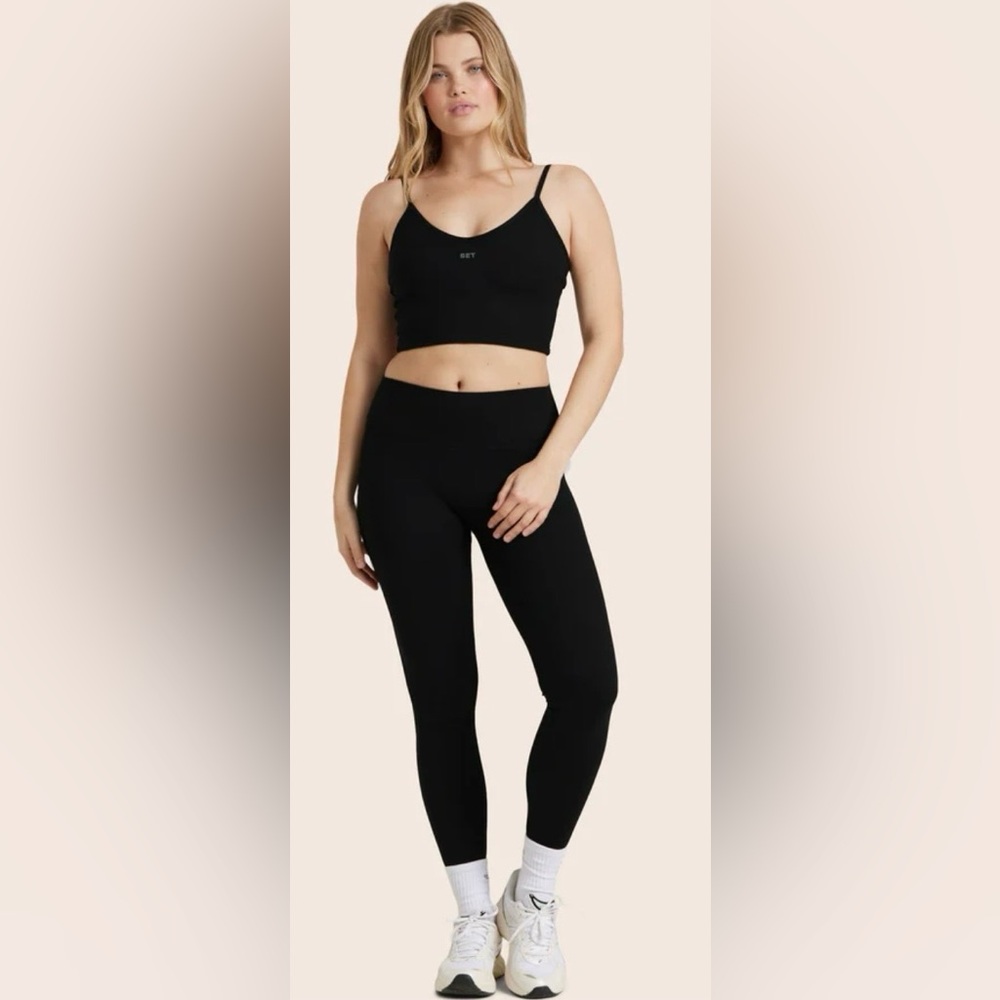 Black Set Active Leggings - Small